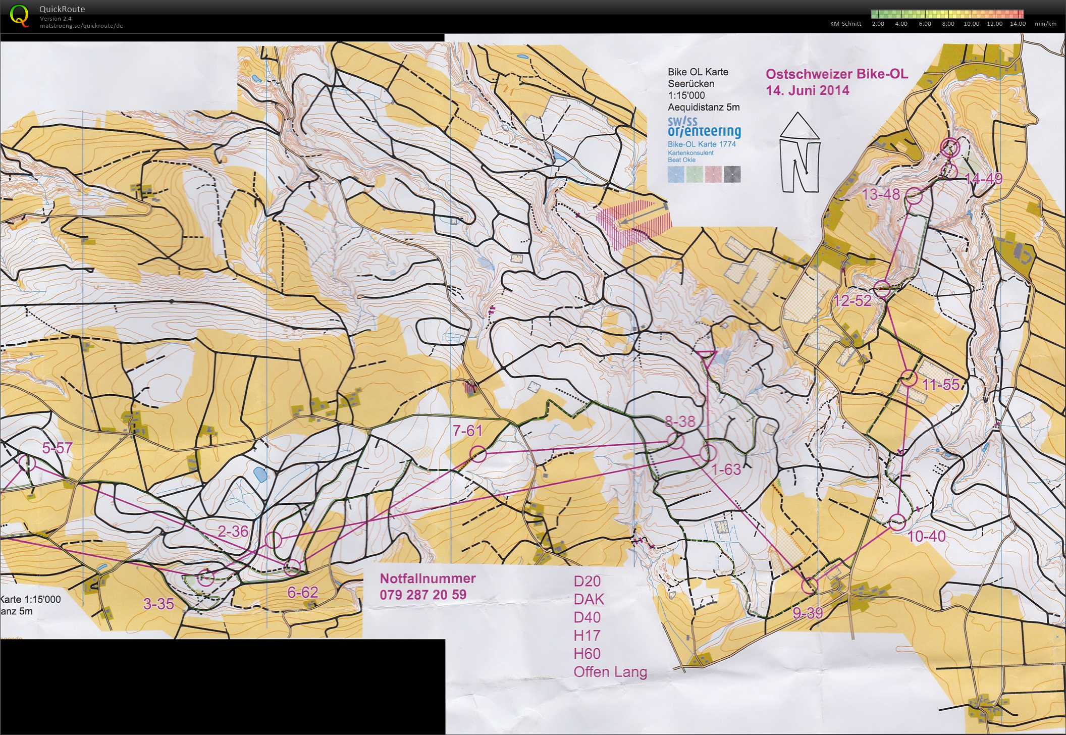 Ostschweizer Bike OL (14/06/2014)